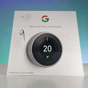 Google Nest Learning Thermostat 3rd Generation & One Temperature Sensor T5000SF